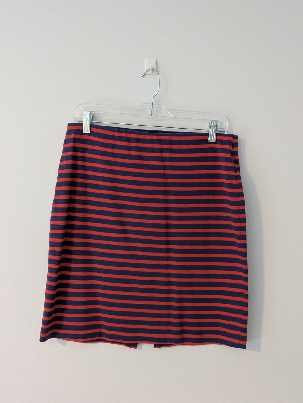 Old Navy Navy and Red Striped Pencil Skirt